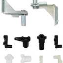 5303918455 Refrigerator Adjustable Door Hinges Kit Fit for Frigidaire Electrolux Refrigerators, for Left and Right Doors