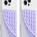AZXYI Anteel 2 Pack Silicone Suction Cup Phone Case Mount Double Sided, Non Slip Phone Accessories for Cellphone, Hands-Free Strong Grip Silicon Phone Holder for Selfies and Videos (Lavender)