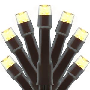 YULETIME 300 Warm White String Lights, 100 ft 8 Models Brown Wire 5mm LED