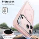 ESR for iPhone 17 Pro Case with Stash Stand, Compatible with MagSafe, Military-Grade Drop Protection Magnetic Phone Case, Scratch-Resistant Back Cover,Frosted Bubblegum Pink