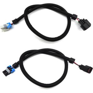 HiSport 2 PCS Fuel Injector Pigtail Harness Compatible with Polaris Ranger XP 800 2012-2013, Ranger 800 2011-2017, RZR Crew 800 2011-2014, Left Black and Right Gray