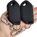 5 Button Soft Silicone Key Fob Cover, Compatible with Kia Cerato Ceed Forte NIRO Sorento Seltos Sportage Soul Telluride etc, Car Key Protector with Zinc Alloy Keychain ( 2 Pcs )