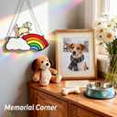Rainbow Bridge Pet Memorial Gifts for Dogs Memorial Gifts for Loss of Dog Sympathy Gift Pet Loss Bereavement Remembrance Memory Ornaments for Dog Lovers in Memory of Pet Passing Away Window Hanging