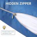 18" x 18" Throw Pillows, Outdoor Waterproof Pillows with Inserts, Square Decorative Pillows for Patio Furniture Garden Couch Sofa Home(Navy Blue, Set of 3)