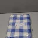 Smiry Rectangle Table Cloth, Waterproof Vinyl Tablecloths with Flannel Backing, Wipeable Buffalo Plaid Table Cover for Dining, Indoor and Outdoor (Blue & White, 60"x84")