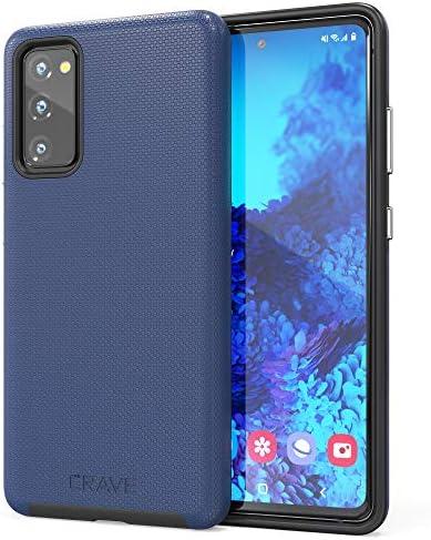 Crave for Samsung Galaxy S20 FE Case, Shockproof Protection Dual Layer Case for Samsung Galaxy S20 FE 5G (6.5 inch) - Navy