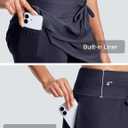 Swim Skirts for Women High Waisted Tummy Control Quick Dry UPF 50 Bathing Suit Skirt with Liner Zipper Pockets (Blue, L)