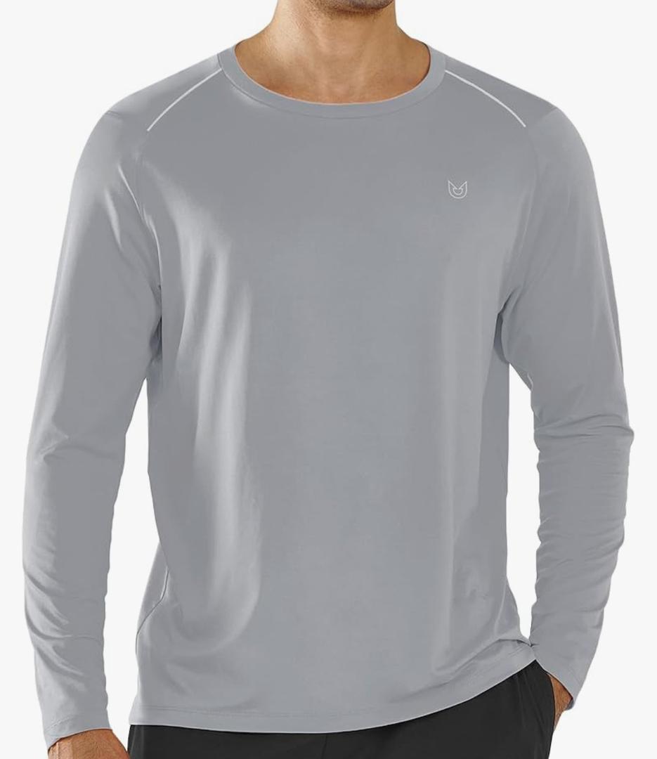NORTHYARD Men's Long Sleeve Running Shirts Quick Dry Athletic Workout Gym Sun Protection UPF 50+ Shirt Hiking Swim Rash Guard, 2XL