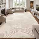 Beige Geometric 9x12 Solid Area Rug, Washable Living Room Rug
Large Ultra Soft Boho Pattern Minimalist Non-Slip Carpet, Rugs for Bedroom, Kids Room, Nursery, Apartment, Home Office