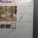 MidWest Homes for Pets 39-Inch High Walk-Thru Pressure Mounted Steel Dog Gate, Expands to 38 Inches Wide, Includes 3-inch Extensions, Textured Graphite