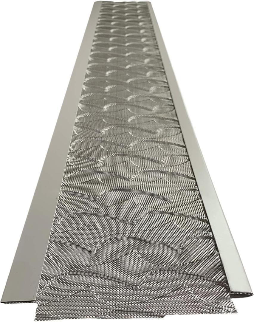 Superior Gutter Guards | NEW Raised Stainless-Steel Screen Technology Gutter Cover, DIY Constructed. Fits any Traditional 5-inch Gutter - 48FT Kit