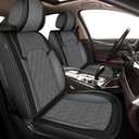 Car Seat Covers Fit for Subaru Outback 2007-2026 - First Row 2 Seat Waterproof Leather Seat Covers Protector2 Front Set,Black & Grey