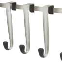 Umbra Schnook Steel Over-The-Door Multi-Hook - 5 Metal Hooks Measure 18" x 8" - Perfect for Hanging Robes, Towels, Shower & Bath Accessories - Keep Your Bathroom Organized and Neat