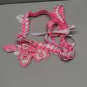 Graduation Lei Class of 2026, Double Braided Ribbon Lei with Letter Charms & Tassel, Graduation Leis Necklace for Grad Party Decorations Gift, Pink and White