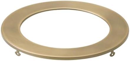 Kichler Direct-to-Ceiling Decorative Trim in Natural Brass, For Use with Kichler 6" Round Slim Fixtures, 1 Count, (7" W x .5" H), ‎DLTSL06RNBR