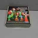 25Ft 3 Outlets Green Outdoor Extension Cords for Halloween Christmas Inflatables Blow Ups Yard Waterproof Outside with Multiple Outlets Extension Cord Power Splitter for Christmas Lights Decorations