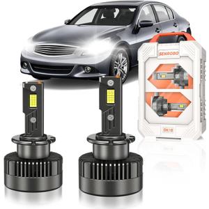 Fit for 2003-2013 Infiniti G25 G35 G37 FX35 FX37 FX45 FX50 D2S Xenon Bulbs Only, Projector 35W HID Light Replace, 30000LM 600% Brighter D2SC1 Bi-Xenon Light, 6000K Cool White, Pack of 2