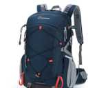 MOUNTAINTOP 40L Hiking Backpack for Men & Women Camping Climbing,Blue and Orange