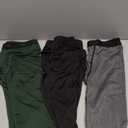 Real Essentials 3 Pack: Men's Active Compression Pants - Workout Base Layer Tights Running Leggings  - Set 7, S