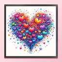 CHAONENG 5D Funny Love Diamond Art Painting Kits for Adults Colorful Gradient Diamond Painting Kits for Beginners Full Drill Diamond Dots,Gem Art Crafts for Adults Wall Decor 14x14inch