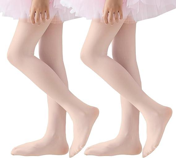 EPEIUS Ballet Tights for Girls 90D Footed Dance Tights Toddler Ultra Soft School Stockings Kids Leggings 3T-14 Years Old
