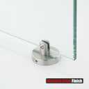 JQK Corner Glass Shelf, Brushed Steel Bathroom 304 Stainless Steel Shower Triangle Floating Wall Shelf, 10 x 10 Tempered Glass, 2 Pack, TGS190L10-BN-P2