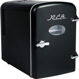 ARCTIC CHEF Mini Retro 6 Can Beverage Refrigerator-Black, RMIS129-BLACK, 0.15 Cubic feet
