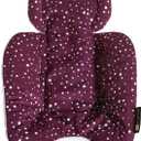4moms RockaRoo and MamaRoo Infant Insert, Machine Washable, Soft, Plush Fabric, Reversible Design, Maroon