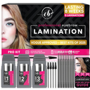 Elevate the Beauty Professional Brow Lamination Kit | Eyebrow Lamination Kit for Professional or DIY Use | 5 Laminations with Individual Sachets | Training Ebook & Brushes Included