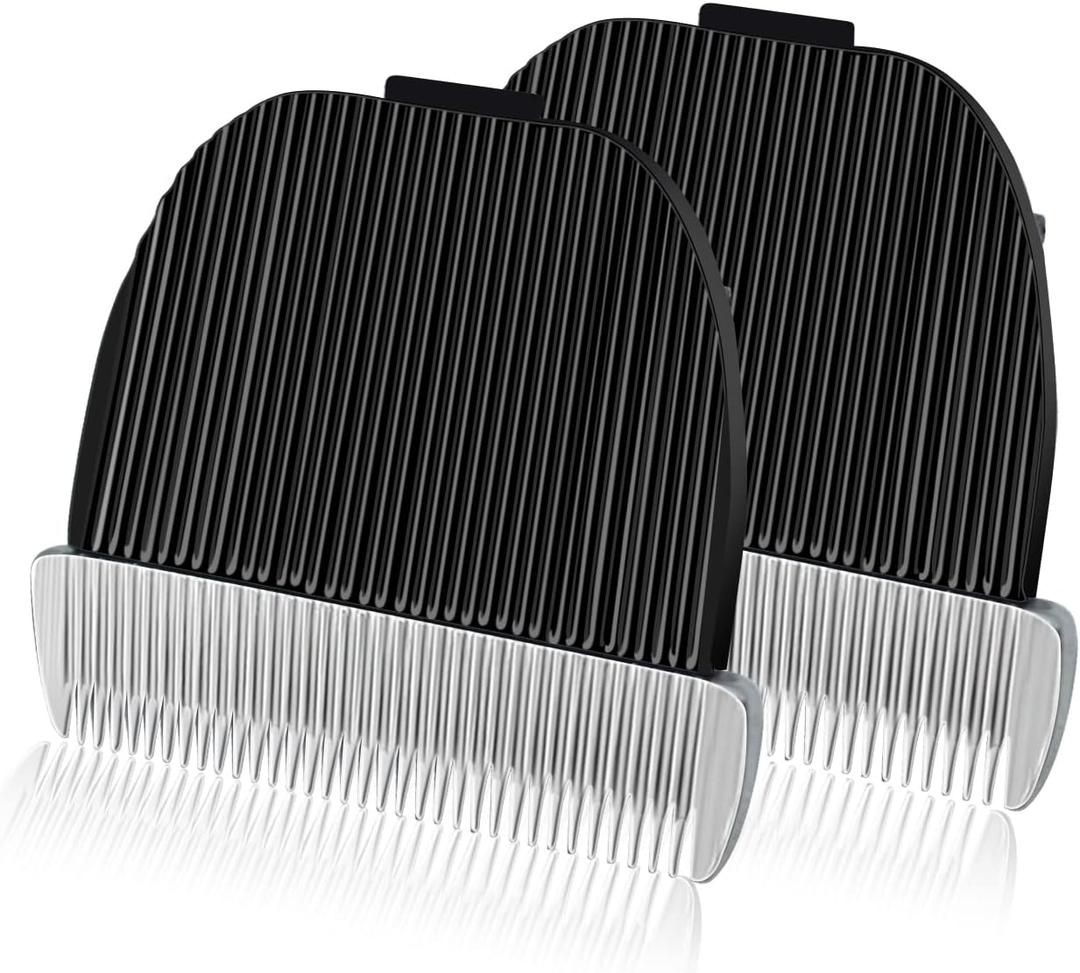 2 Pack Replacement Blade Compatible with oneisall Low Noise Dog Clippers, Made of Ceramic Blade & Stainless Steel Blade