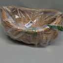 JJSQ Wicker Woven Basket with Jute Rope Handle Garden Harvest Basket Wicker Storage Baskets for Picnic, Easter, Organizing, Gathering Vegetables, Large 17" x 12" x 5"