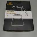 Stovetop Espresso Maker, 6Cup 240ml Classic Moka Pot, Crystal Glass-top & Stainless Steel Coffee Maker Mocha Pot, Greca De Cafe, Cuban and Italian Coffee Maker for Cafetera Cubana (Silver)