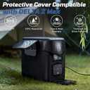 Heavy-Duty Protective Cover Compatible with EcoFlow DELTA 2 Max & Extra Battery, 1680D Waterproof Dustproof Storage Case with Side Accessory Pocket, Precision Fit for Outlets & Ventilation (Black)