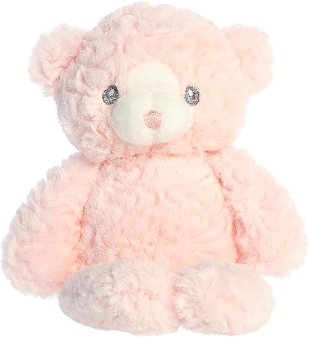 Aurora Snuggly Huggy Bear Baby Stuffed Animal - Comforting Companion - Imaginative Play - Pink 9 Inches