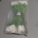 Tulips Artificial Flowers 20 Pcs White Fake Tulip Stems Real Touch PU Tulips for Easter Spring Wedding Bouquet Home Centerpiece Floral Arrangement Table Dcor