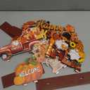 Blosssound 6 Pcs Fall Table Decorations Wooden Thanksgiving Table Signs Hello Fall Truck Gnomes Pumpkin Sunflower Centerpieces for Autumn Harvest Happy Thanksgiving Party Decor Supplies Gifts