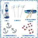LaVenty 11 PCS Nautical cake Topper Baby Shower Nautical Cake Decoration Wedding Bachelorette Engagement Party Supplies Nautical Party Supplies Favors