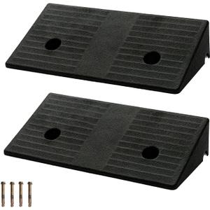 Curb Ramp 3 inch Rise Curb Ramps for Sidewalks Rubber 2 Pcs Driveway Ramps for Low Cars Curb Ramps for Driveway,Shed,Wheelchair 7000lbs Powersport Loading