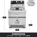 Waring Deep Fryer with 10 lb Capacity & Variable Temperature Control, 20.75"D x 11.5"W x 17.5"H
