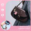 HOTU Mini Keychain Digital Camera, Y2K Pocket-Size Mini Camera, 2MP 1080P Small Camera with 32GB Card, Video Recorder with Long Battery Life for Travel, Party and Vlog (Rose Gold)