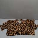 QACOHU Summer Dresses for Women V Neck Ruffle Short Sleeve Casual Shift Dress (Small, C-leopard Print)