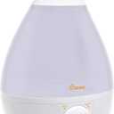 Crane White Drop Ultrasonic Cool Mist Teardrop Humidifier, 1 Gallon Tank, Baby Humidifier for Nursery, Bedroom, Plants, Office, Adjustable Mist Levels