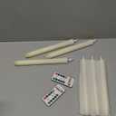 Homemory Real Wax LED Flameless Taper Candles with Remote Timer, 9.6 Inches Ivory Fake Candlesticks, Dripless Battery Operated Window Candle with 3D Flickering Flame for Fireplace Xmas Halloween