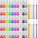 Aoriher 50 Pack 2GB Flash Drives Bulk USB 2.0 Gig Stick USB Flash Memory Storage Device with Lanyard Set Swivel Thumb Gig Stick for Data Storage Backup Transport Migration, Mixed 10 Color
