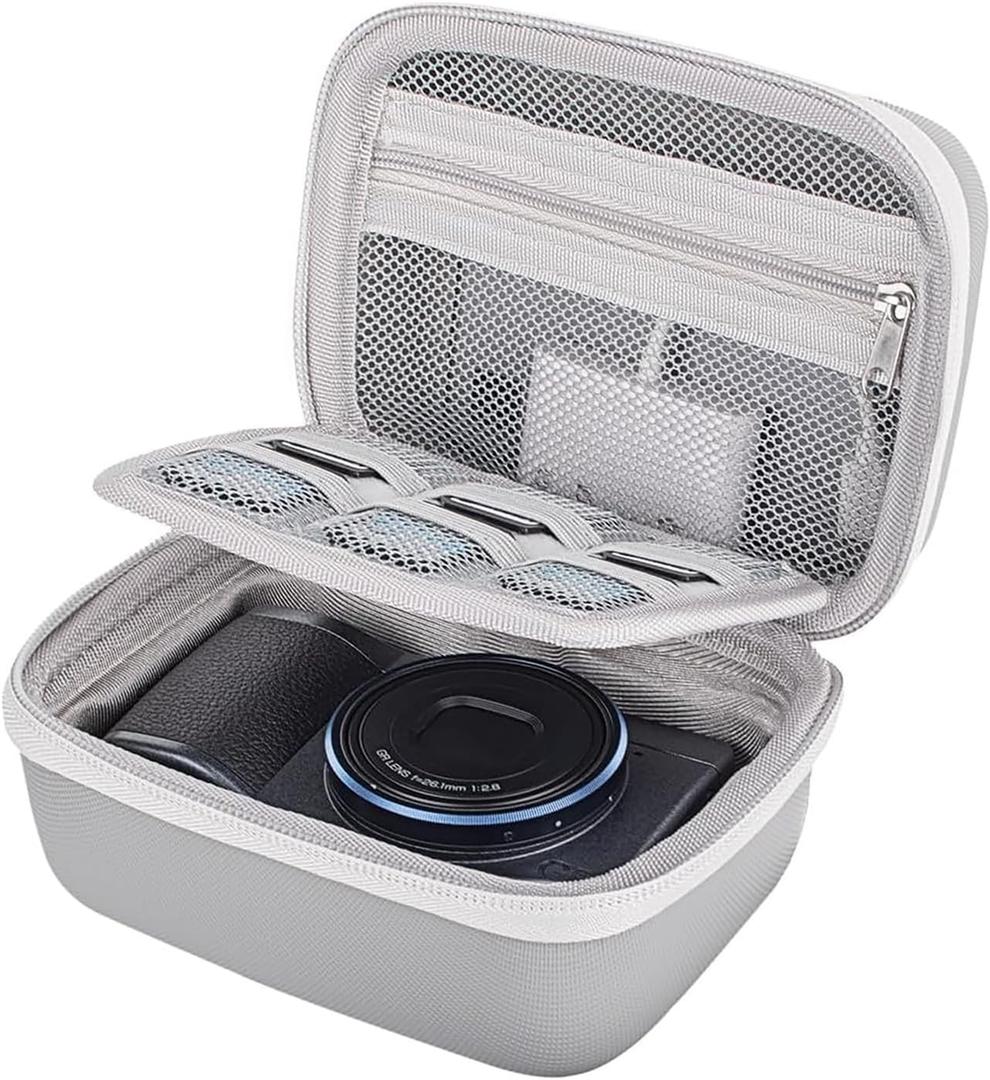 Rieibi Camera Case for X-Half/X-HF1, for Sony ZV-1F/ zv-1 mark ii, for Canon G7X Mark III/ G7X Mark II / SX740 hs,for ricoh GR III,for panasonic zs99, fits data cables, chargers & other accessories