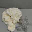 7.2 FT Beige Round Backdrop Cover with Lights String for Circle Arch Stand Circle Backdrop Covers with LED Fairy Lights for Wedding Arch Bridal Baby Shower Birthday Party Photo Photography Background