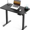 35" x 20" Electric Standing Desk, Compact Height Adjustable Desk for Small Spaces, Small Ergonomic Sit Stand Workstation for Home Office Bedroom Apartment (Classic Black)