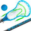 Franklin Sports Kids Mini Lacrosse Stick + Ball Set - Venom Youth Plastic Lacrosse Stick for Beginners - Perfect Set for Kids + Toddlers (Blue)