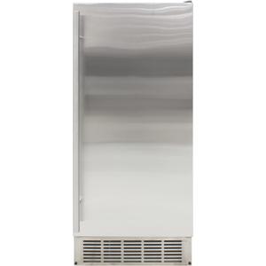 BRAMA Ice Maker Machine 50/lbs. Ice Daily Undercounter Built-in or Freestanding Stainless Steel Construction with Reversible Door and Auto Shut Off for Indoor Use, Metallic