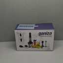 Ganiza Immersion Blender, Max 1200W Heavy Duty Hand Blender with Time Display & Variable Speed Trigger, 9-in-1 Electric Handheld Mixer with Chopper Whisk Frother Beaker Ideal for Soup Puree Smoothies (Black)